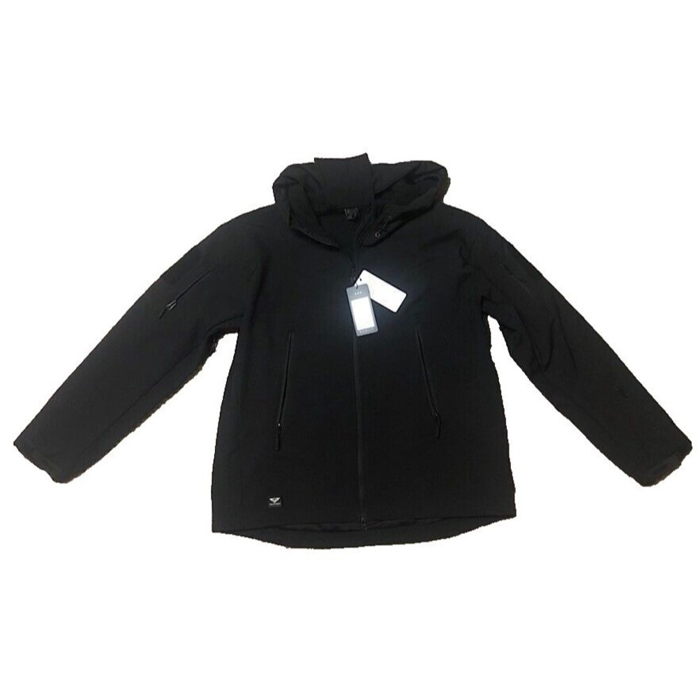 Pave Hawk Tactical Sharkskin Black Jacket w/hood Men's 2/3XL New With Tags